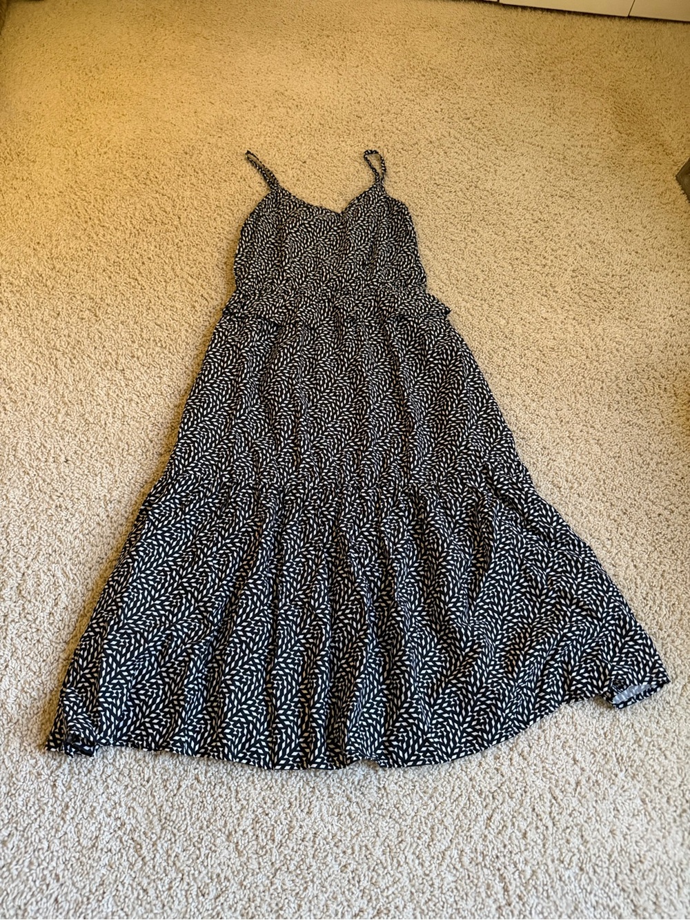Mossimo Supply Co. Black and White Spotted Maxi Dress